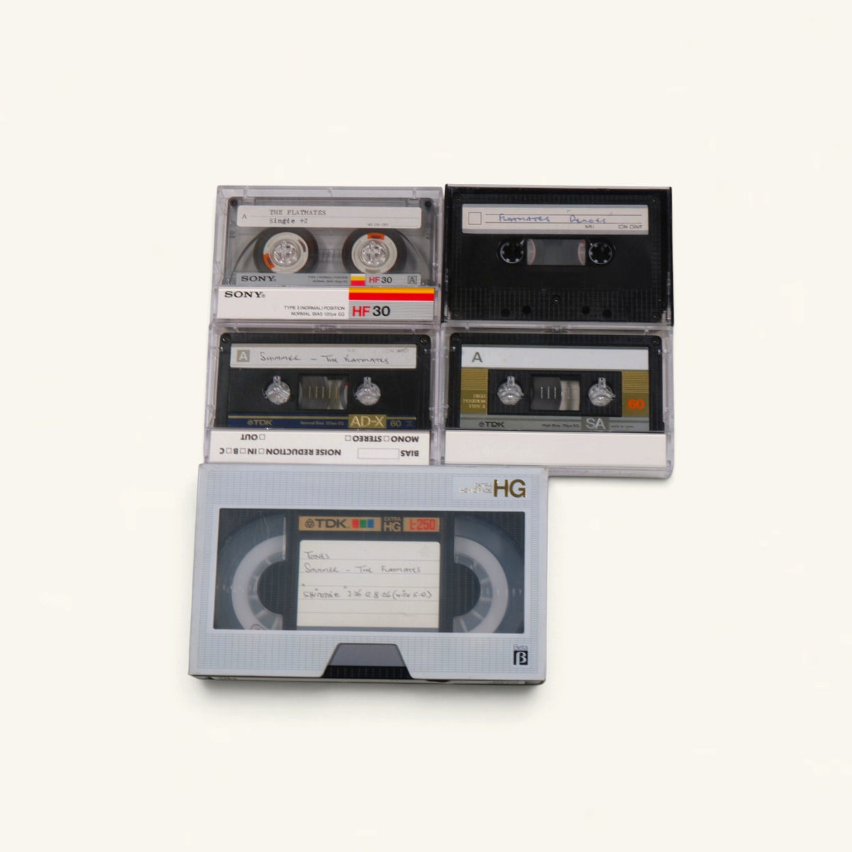 The Flatmates - ‘Shimmer’ Finished-Mix Betamax + Four Demo Tapes + ‘Shimmer’ 12-Inch