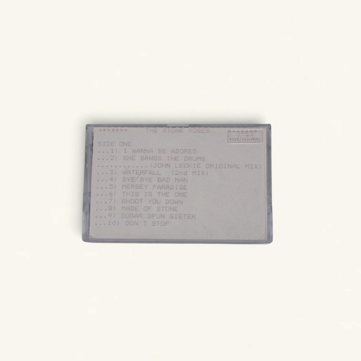 The Stone Roses - Jive / Zomba Cassette with John Leckie Original Mix of ‘She Bangs the Drums’