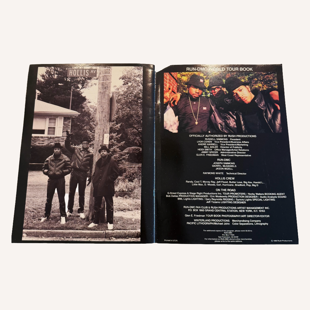 Run-DMC World Tour Booklet - Tour Merchandise (Photography by Glen E. Friedman)