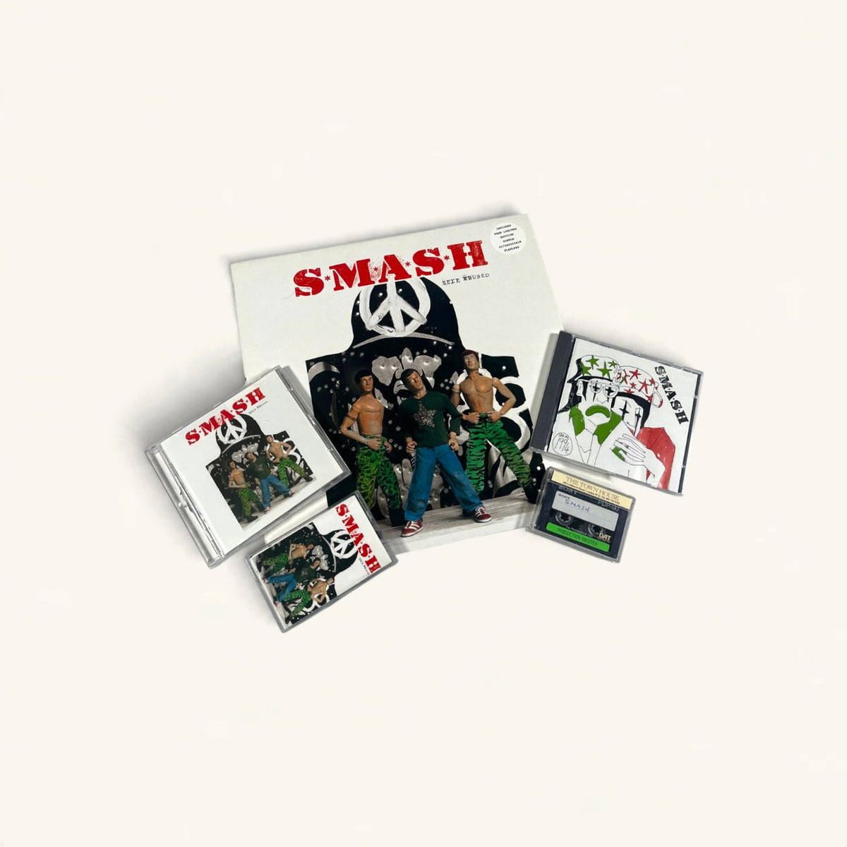 S*M*A*S*H - ‘Self Abused’ Town House Production Master DAT + Album (LP, CD, Cassette) + Sealed CD EP