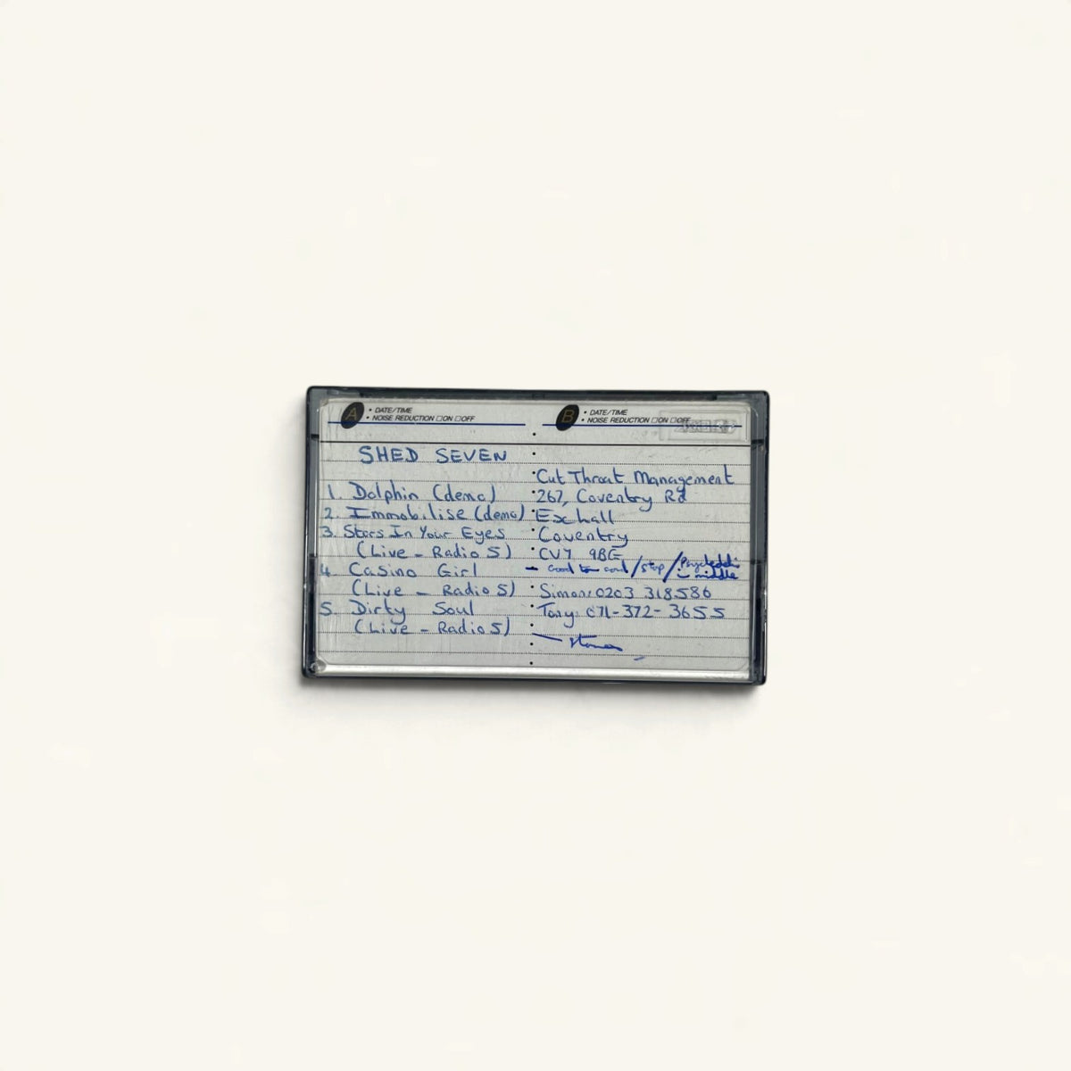 Shed Seven - Two Early Demo Cassettes (‘Dolphin,’ ‘Dirty Soul,’ ‘Casino Girl’)