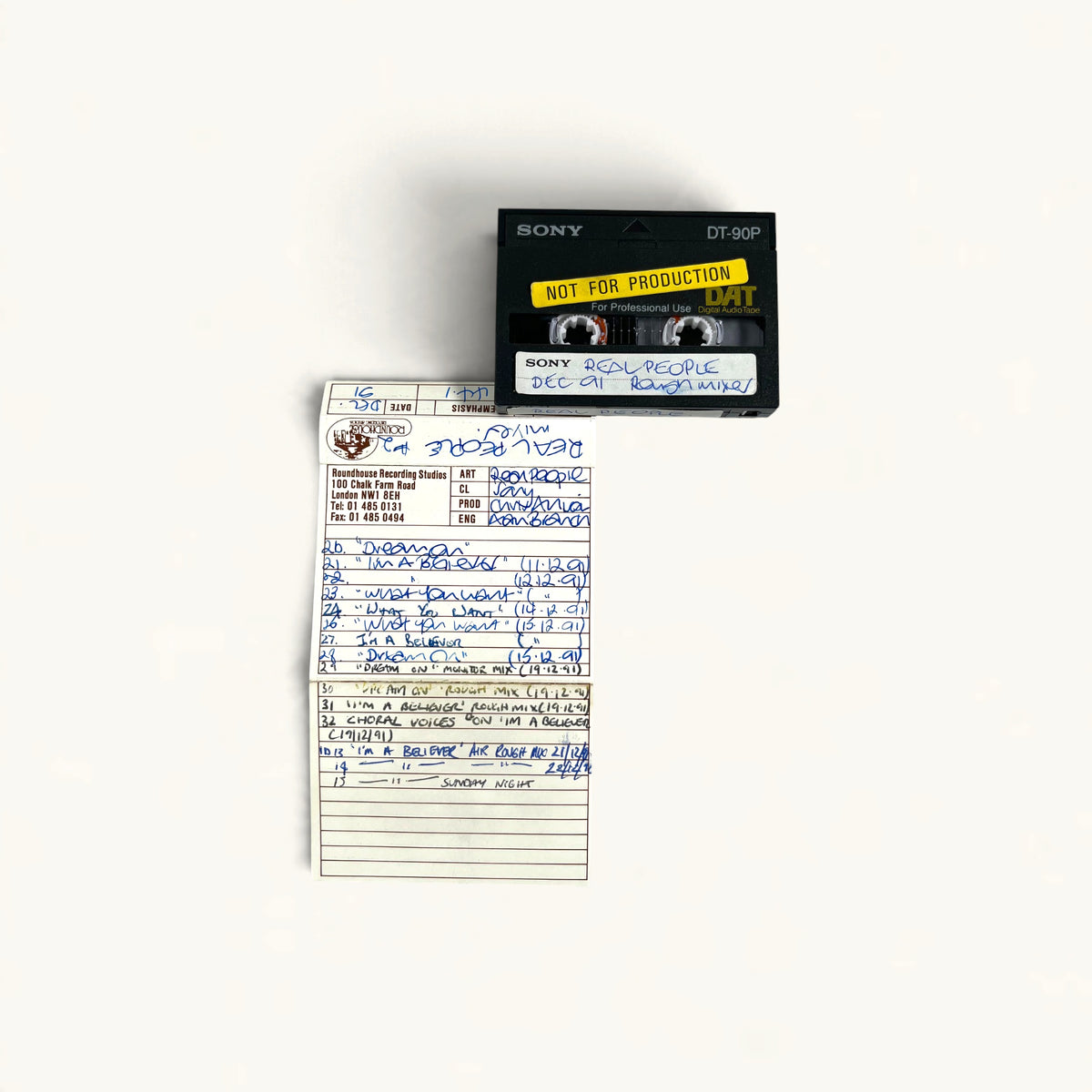 The Real People - Live & Studio Mix DATs x3 (Moles, Roundhouse, AIR, 1991)