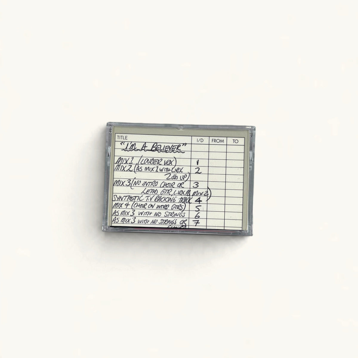 The Real People - ‘Believer’ Bundle: Final Mix DAT, AIR Safety DATs, Mix Cassette + Single (7-Inch, CD, Cassette)