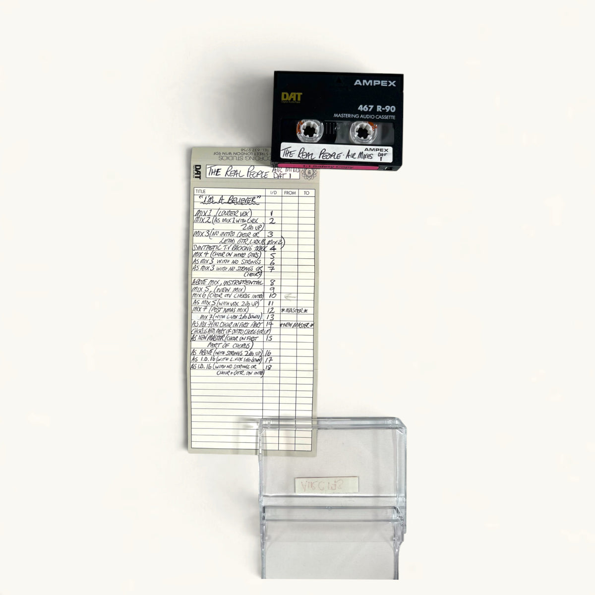 The Real People - ‘Believer’ Bundle: Final Mix DAT, AIR Safety DATs, Mix Cassette + Single (7-Inch, CD, Cassette)