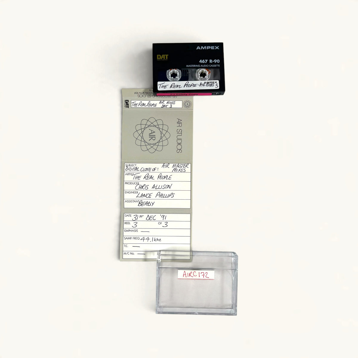 The Real People - ‘Believer’ Bundle: Final Mix DAT, AIR Safety DATs, Mix Cassette + Single (7-Inch, CD, Cassette)