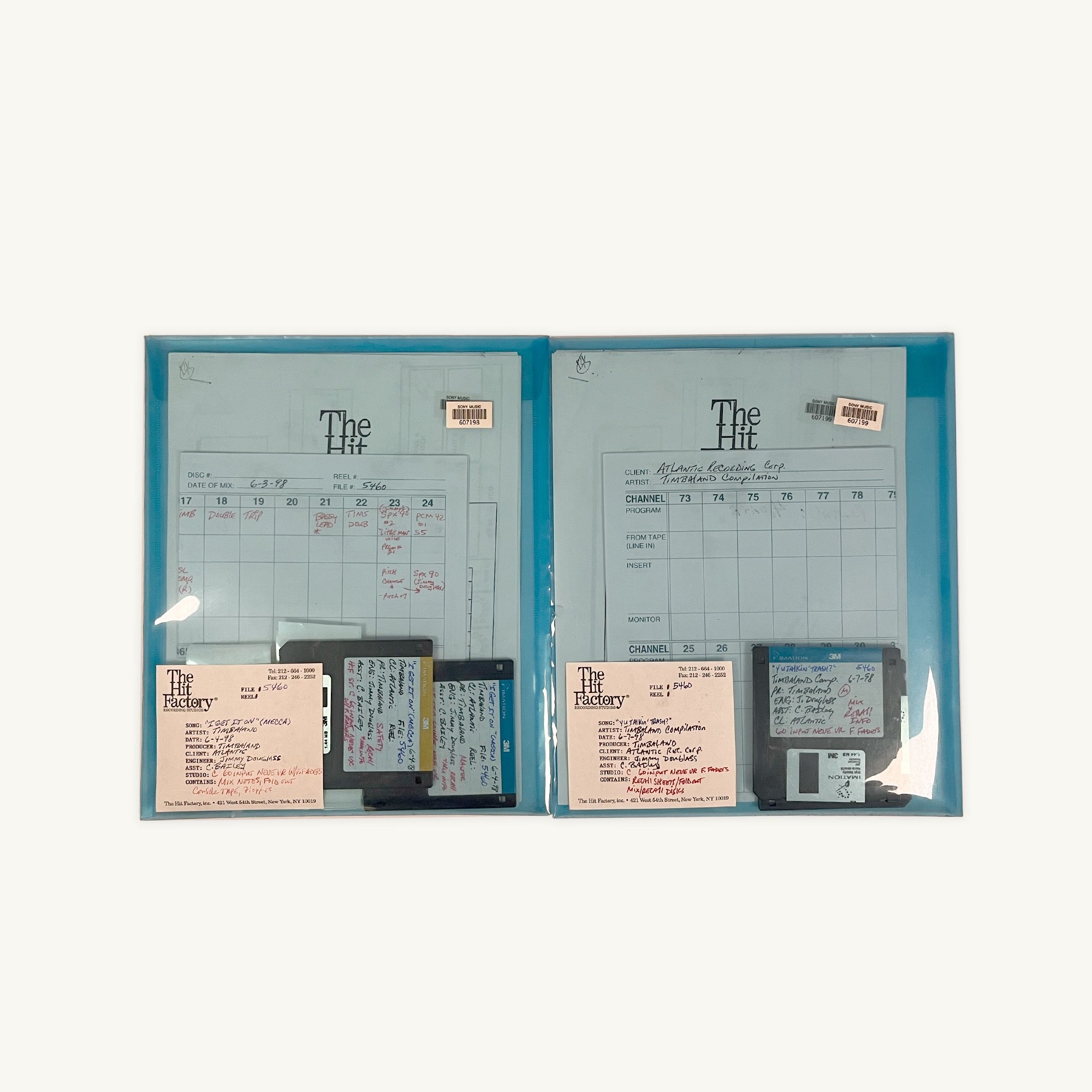 Timbaland - Recall Disc and Studio Sheets Package “YU Talkin Trash” and “I Get It On”