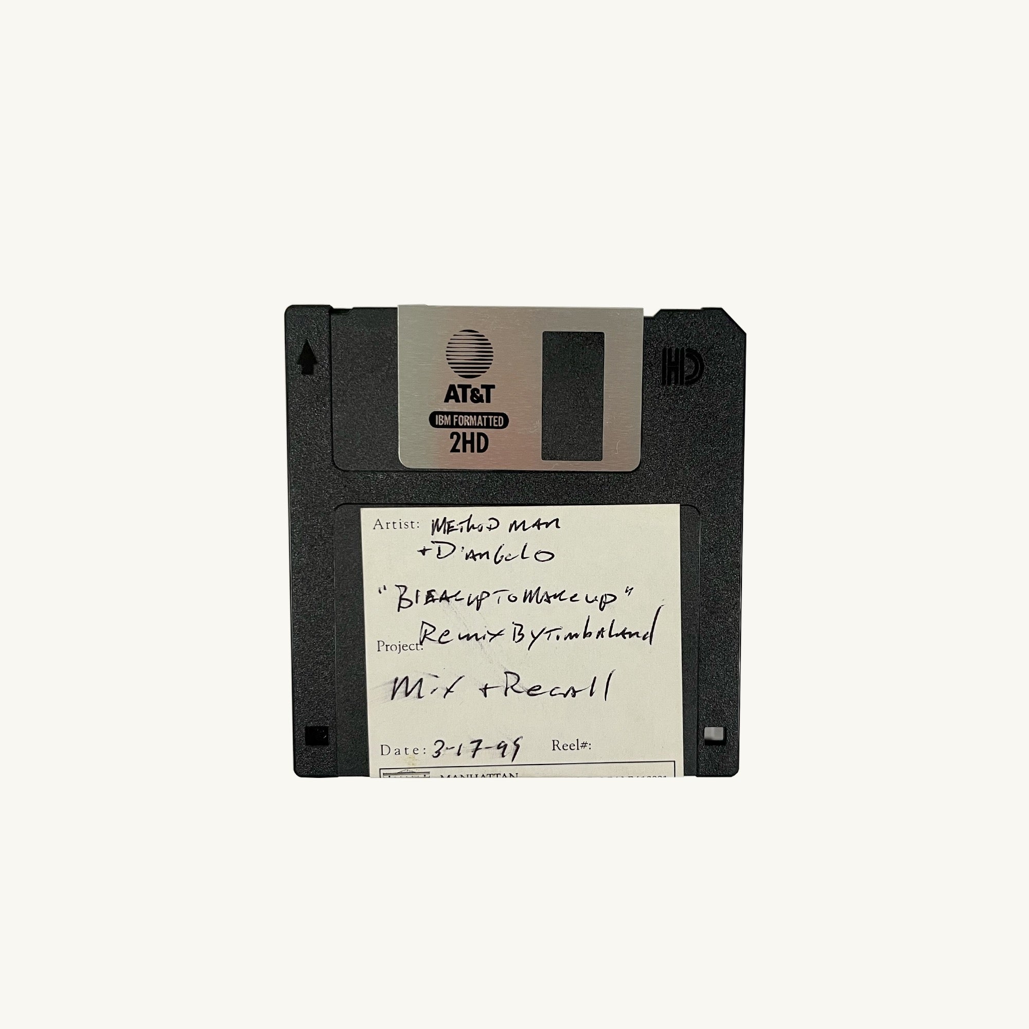 Method Man Featuring D’Angelo — Timbaland Remix Master Archive Master and Slave incl. Master Floppy Disk and Lyric Notes