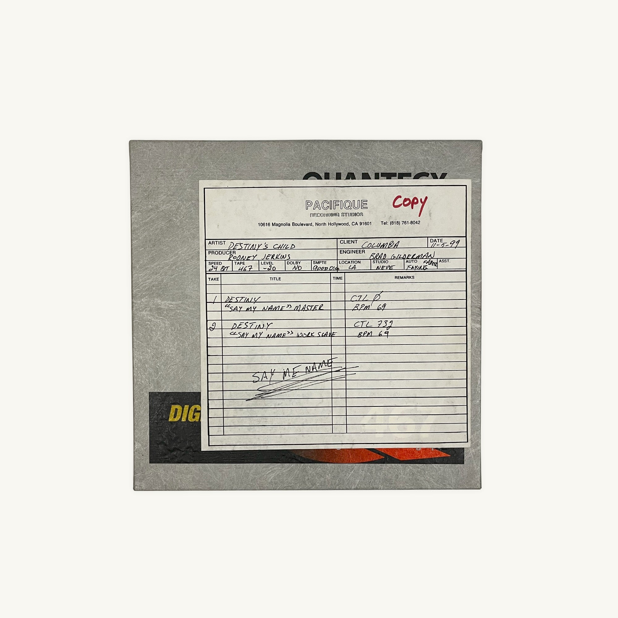 Destiny’s Child - “Say My Name” Digital Master Recording