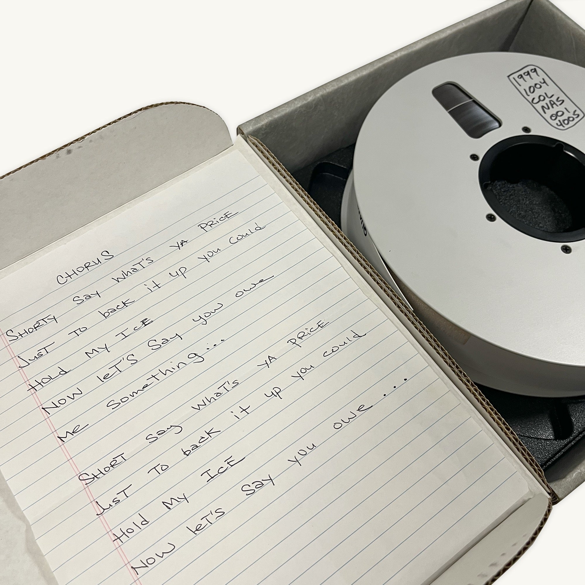 Nas feat. Ginuwine - “You Owe Me” Studio Master Package with Handwritten Lyrics