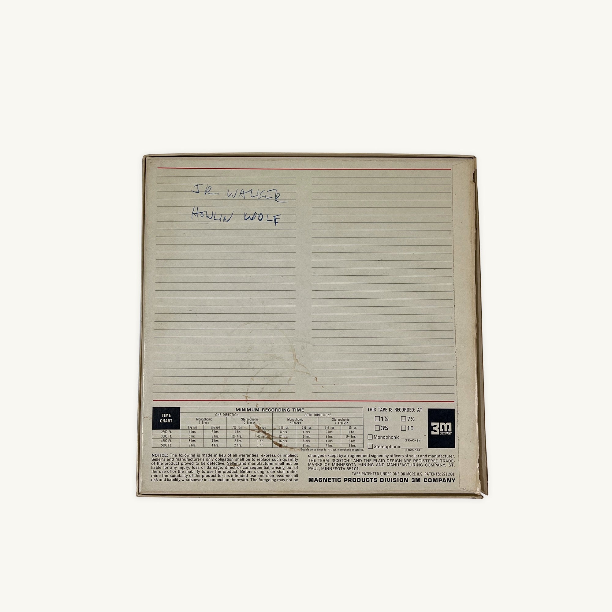 Junior Walker and Howlin’ Wolf - Master Studio Tape