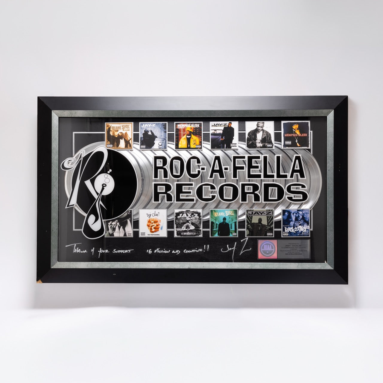 Jay-Z - Sales Achievement Award Signed by Jay-Z and Jimmy Douglass