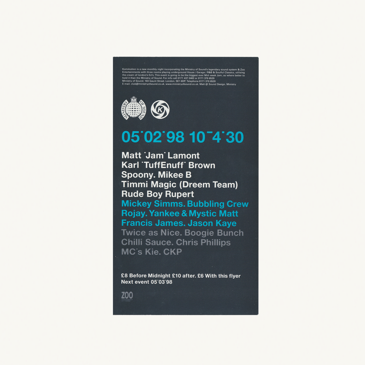Classic Ministry of Sound Flyer Collection