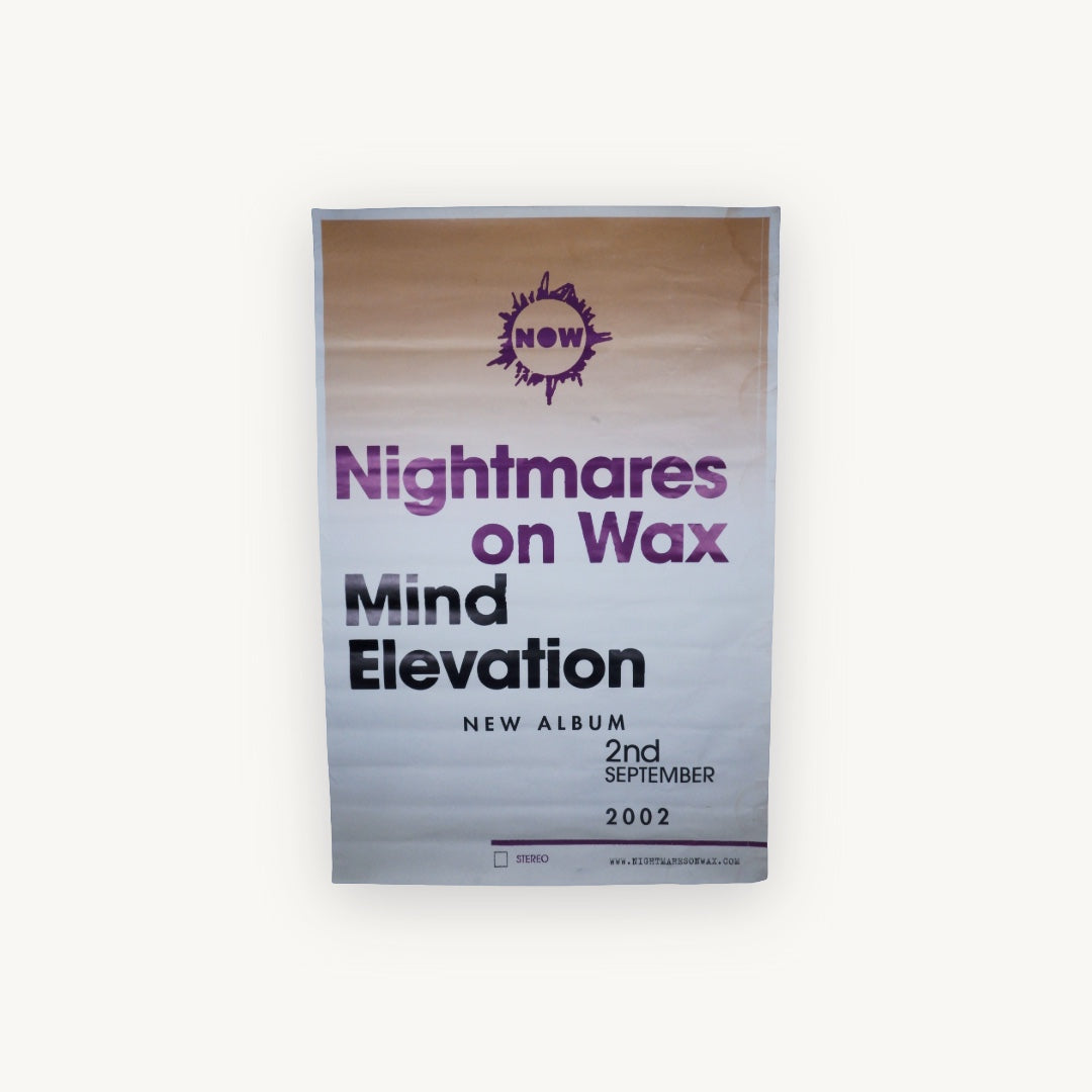 NOW Mind Elevation promo Poster (Cream w Purple Text / A2)