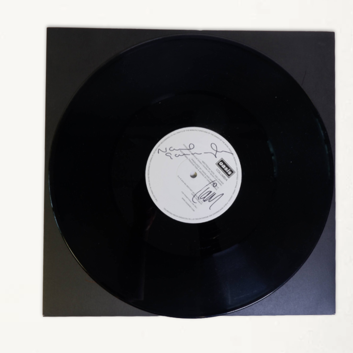 Oasis β Signed βColumbiaβ Promotional Test Pressing