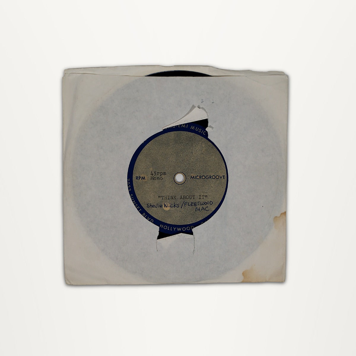 Stevie Nicks – "Think About It" Annotated Test Pressing