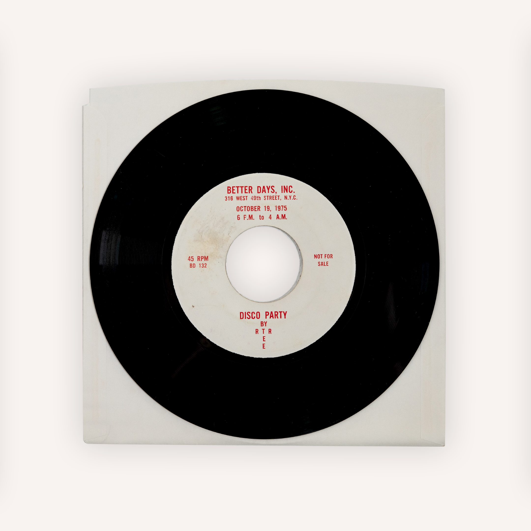 Tee Scott – Better Days Private Party Invitation 45 (1975) – Wax