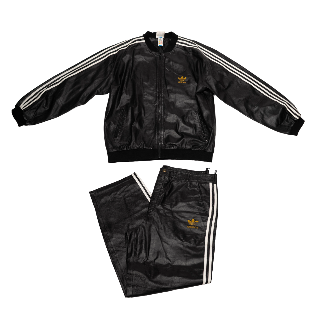 Jam Master Jay Adidas Leather Tracksuit - Rock & Roll Hall of Fame Exhibit Piece