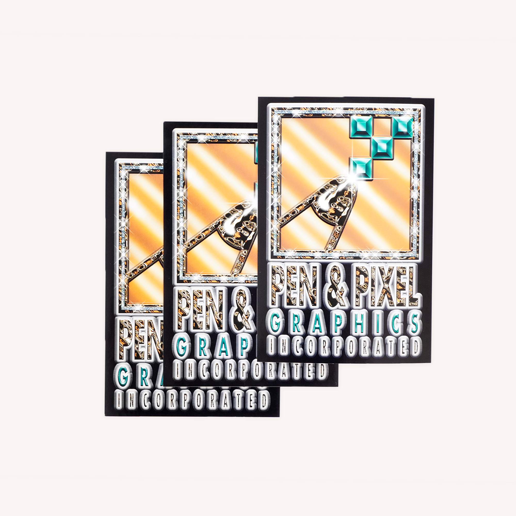 Pen & Pixel “Bling-Bling” Logo Sticker