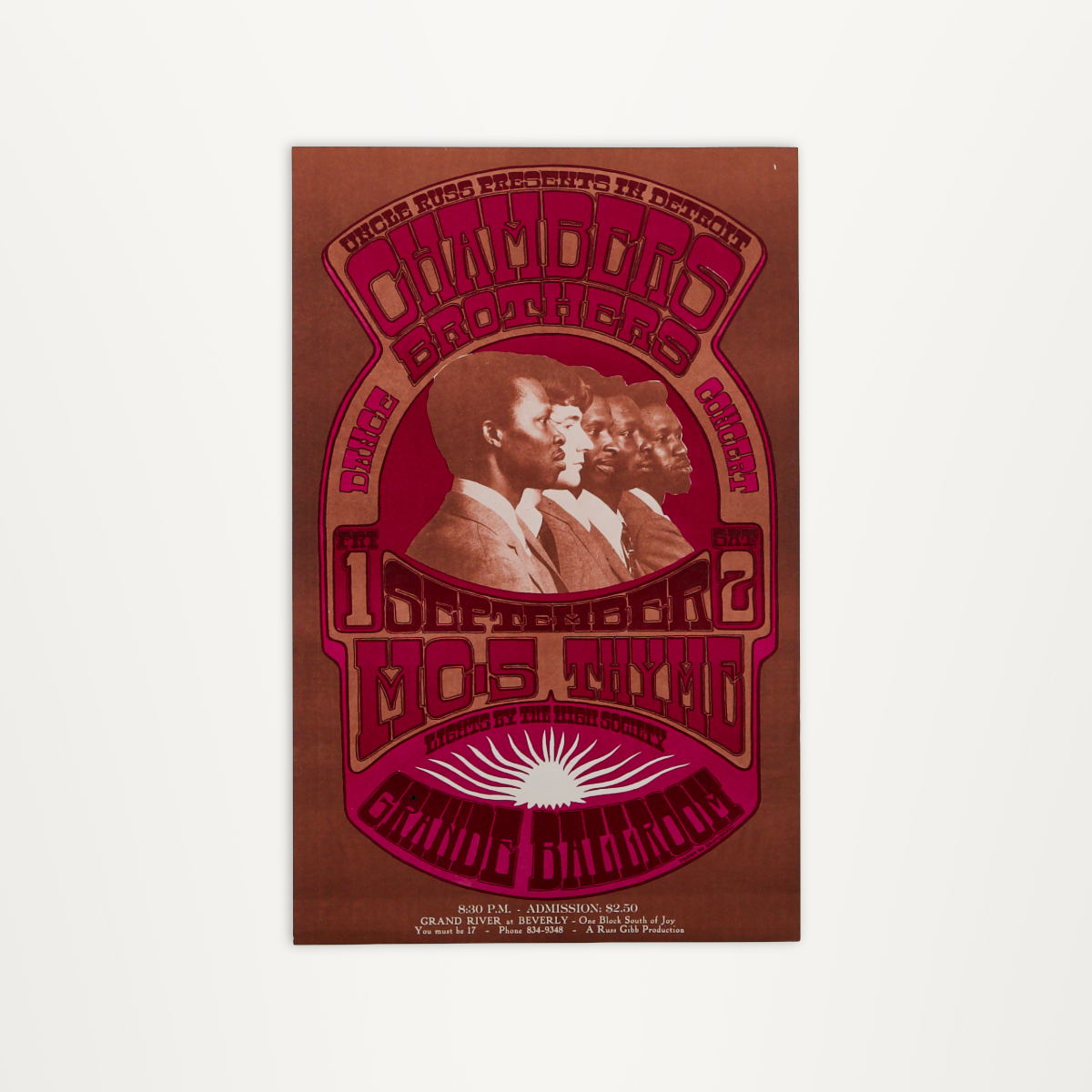 Detroit Grande Ballroom – The Chambers Brothers Concert Poster