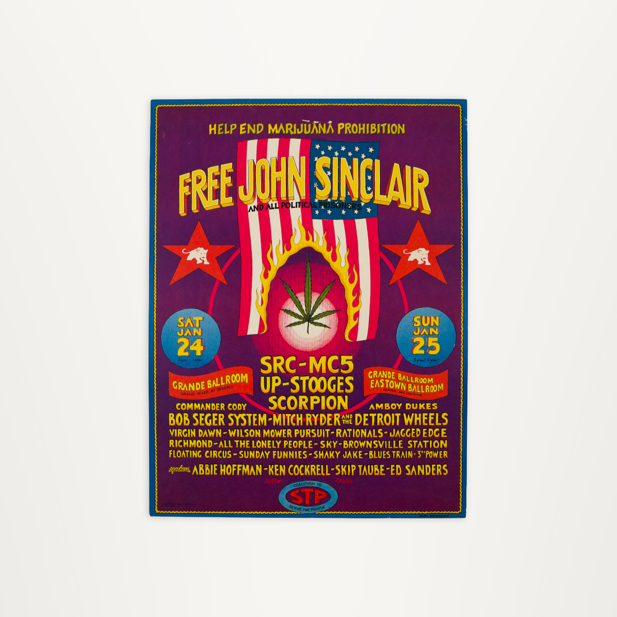 Detroit Grande Ballroom – Free John Sinclair Concert Poster