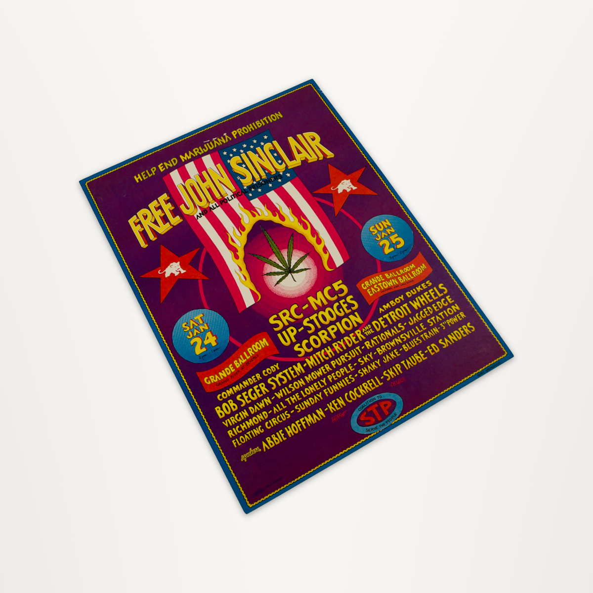Detroit Grande Ballroom – Free John Sinclair Concert Poster