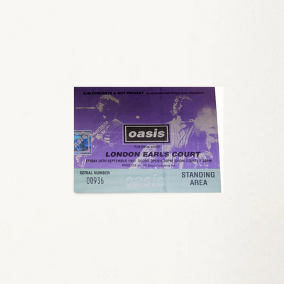 Oasis – Tour Programmes & Matching Ticket Stubs (1997–2002)