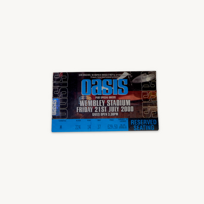 Oasis – Tour Programmes & Matching Ticket Stubs (1997–2002)
