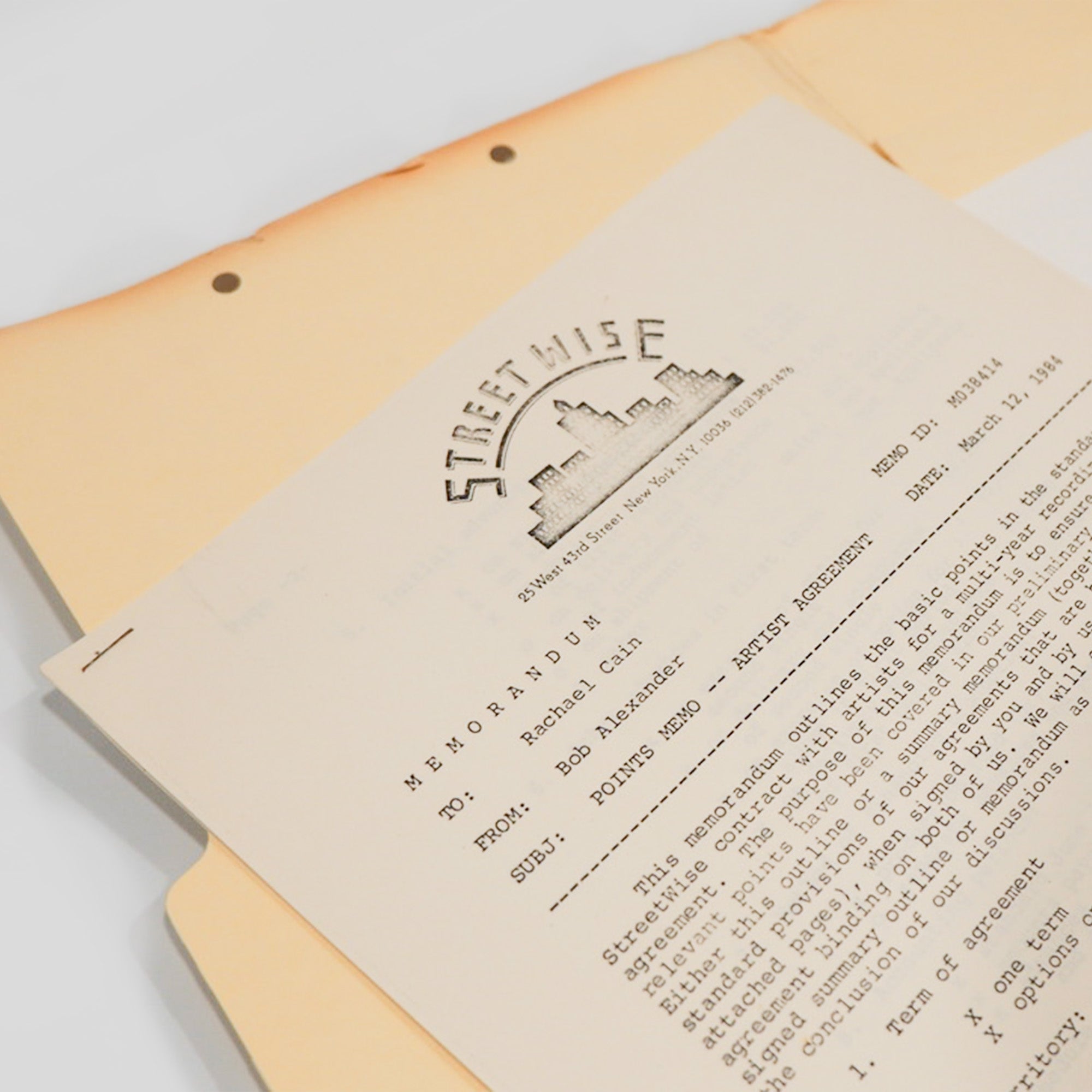 Def Jam Records – First-Ever Signed Contract (Rick Rubin