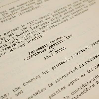 Def Jam Records – First-Ever Signed Contract (Rick Rubin 1984)