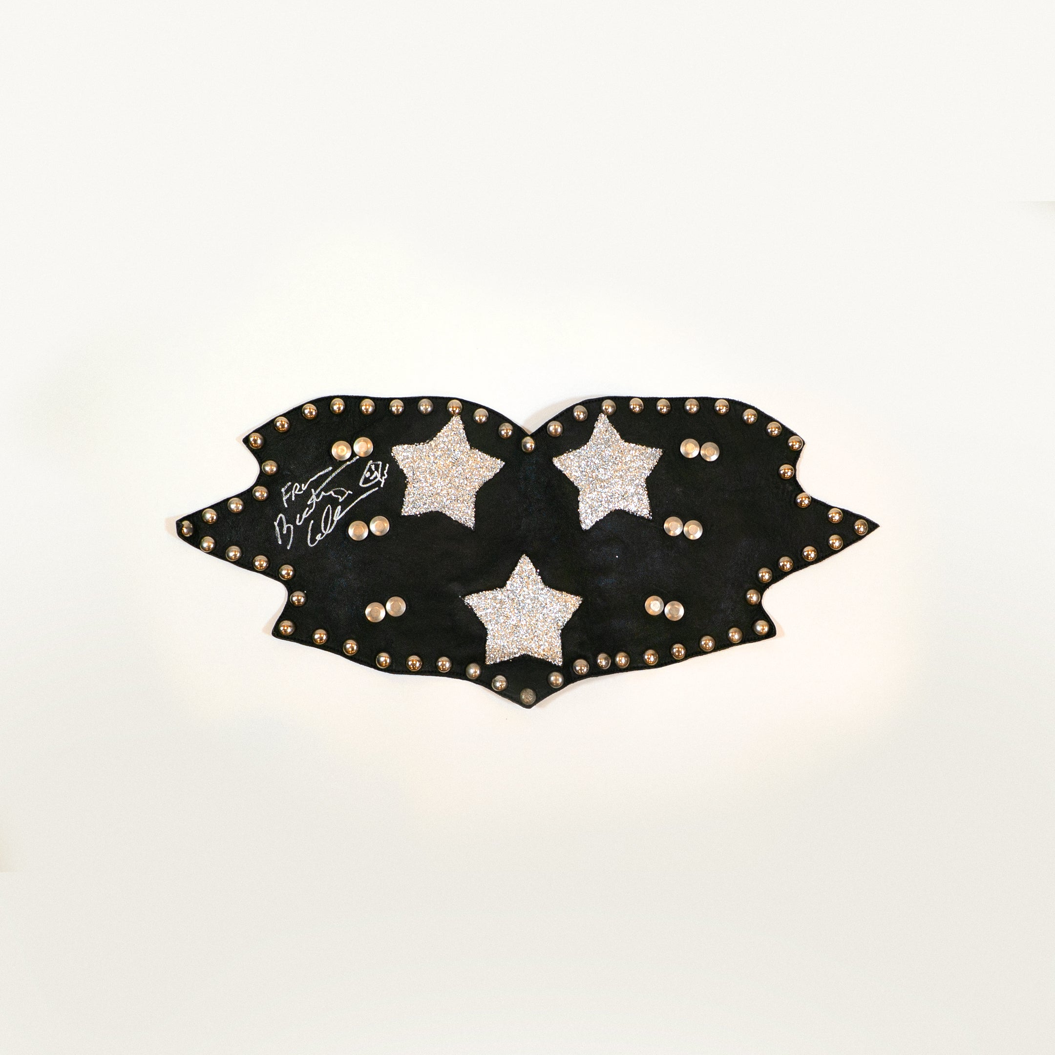 Signed Leather Star Costume Piece Worn on the Rubber Band Landing Tour