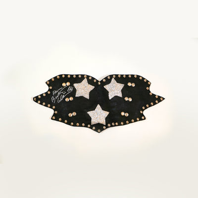 Signed Leather Star Costume Piece Worn on the Rubber Band Landing Tour