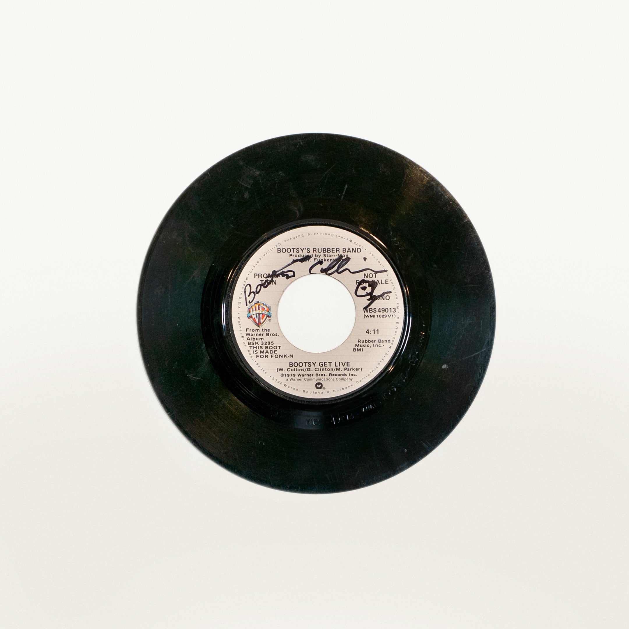 Signed “Bootsy Get Live” Promotional 45 RPM Single
