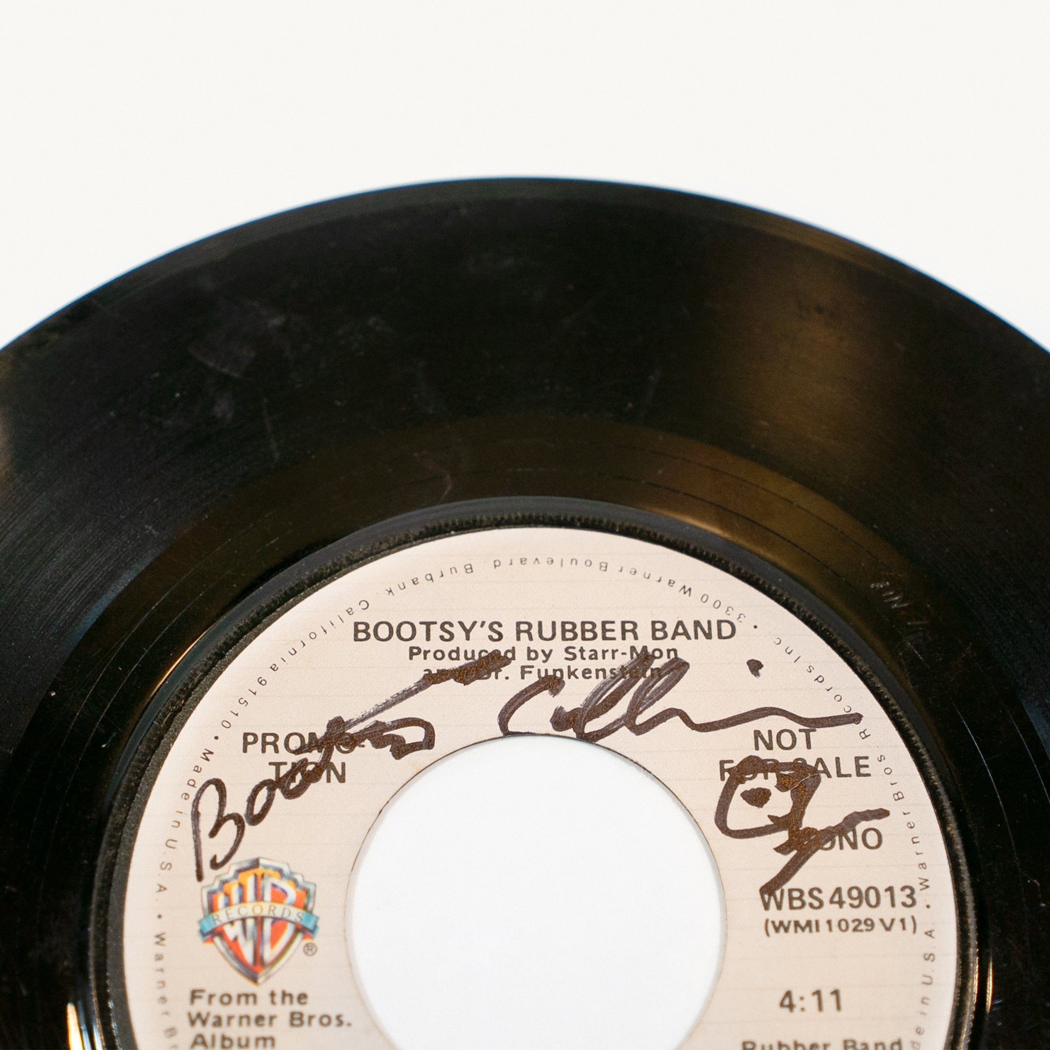 Signed “Bootsy Get Live” Promotional 45 RPM Single