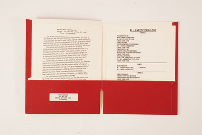 Don Blackman 1988 Press Kit (Red)