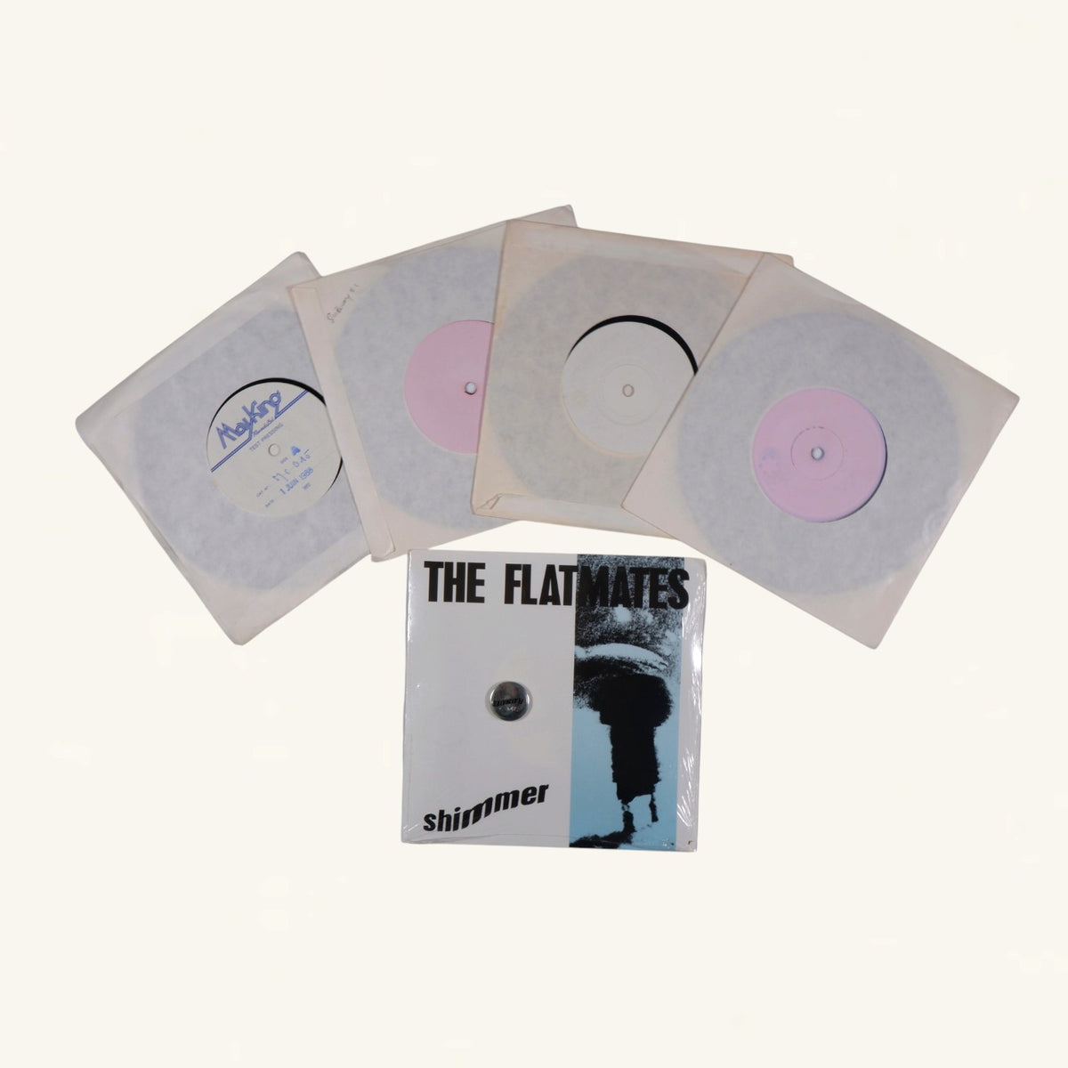 The Flatmates - ‘Heaven Knows’ 7-Inch Test Pressings x4 + Sealed ‘Shimmer’ 7-Inch