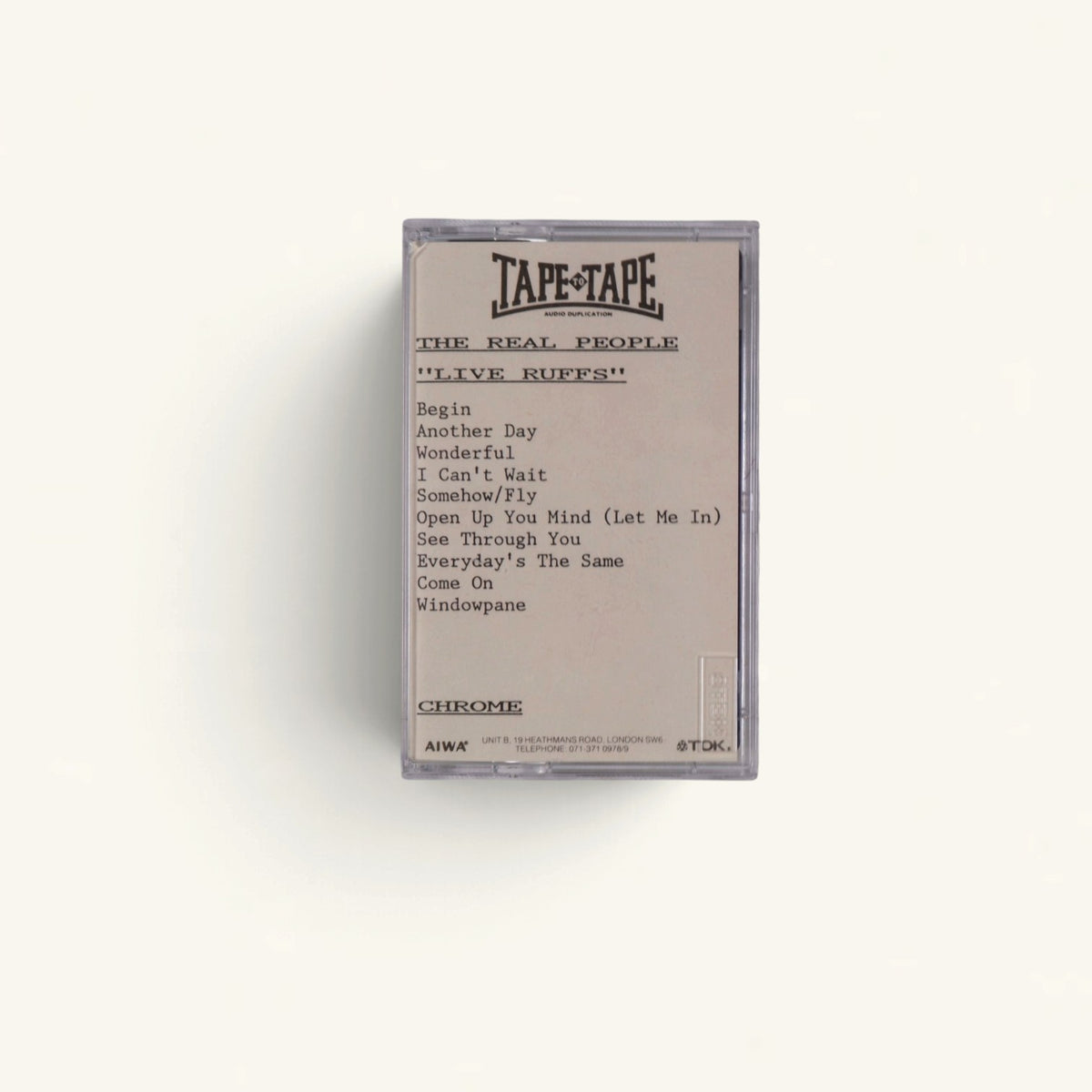 The Real People - ‘Live Ruffs’ Live Recording Cassette (Tape to Tape)