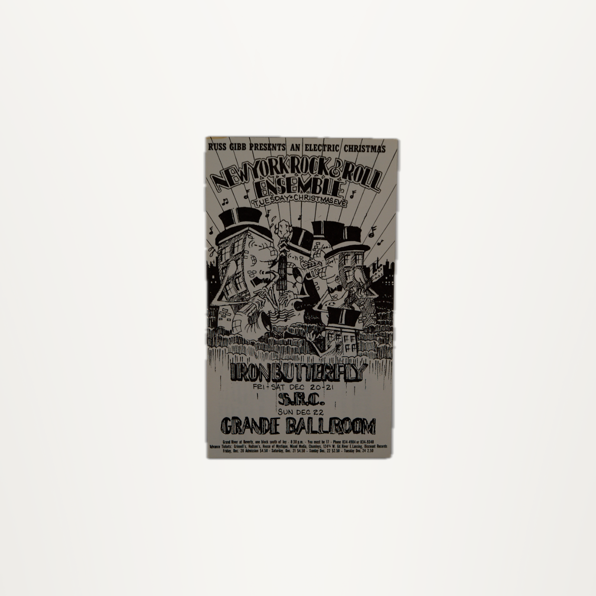 Detroit Grande Ballroom – 'Electric Christmas' Postcard (Iron Butterfly / SRC)