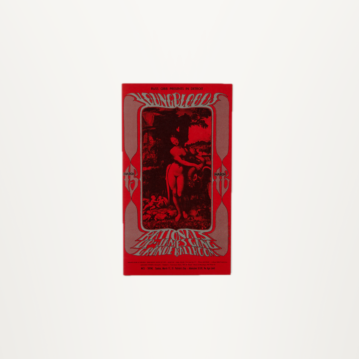 Detroit Grande Ballroom – Youngbloods Postcard