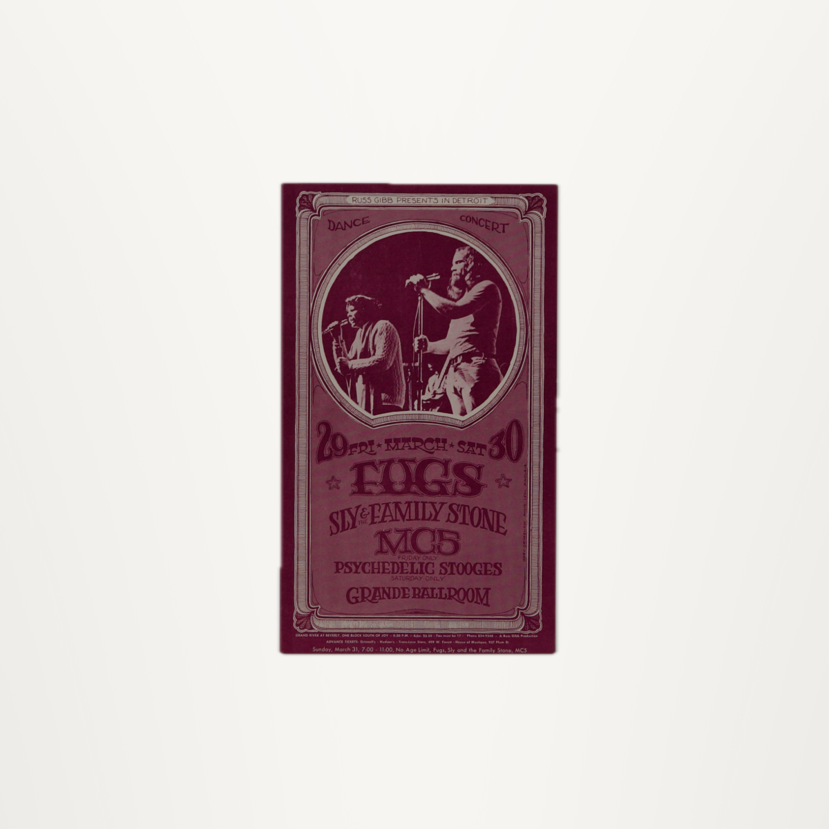 Detroit Grande Ballroom – The Fugs Postcard