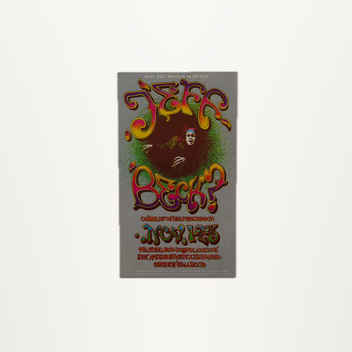 Detroit Grande Ballroom Postcard – Jeff Beck
