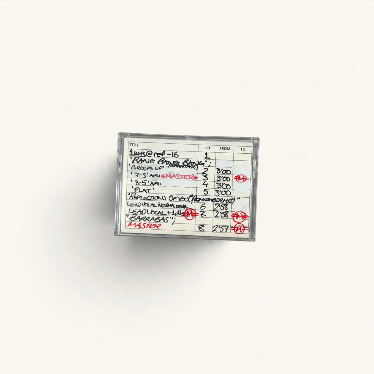 S*M*A*S*H - ‘Self Abused’ AIR Studios Album Master Safety DATs 1–3 + Instrumental & Singles DATs + Album