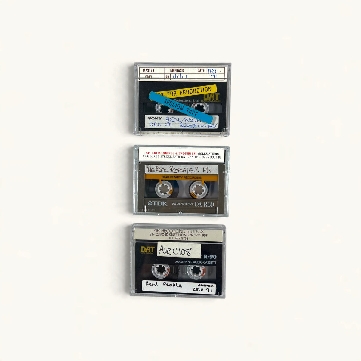 The Real People - Live & Studio Mix DATs x3 (Moles, Roundhouse, AIR, 1991)
