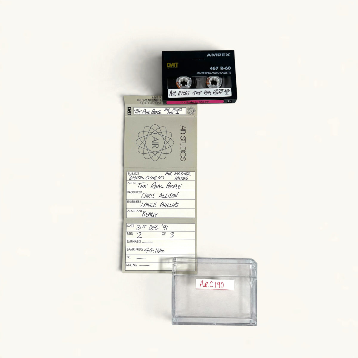 The Real People - ‘Believer’ Bundle: Final Mix DAT, AIR Safety DATs, Mix Cassette + Single (7-Inch, CD, Cassette)
