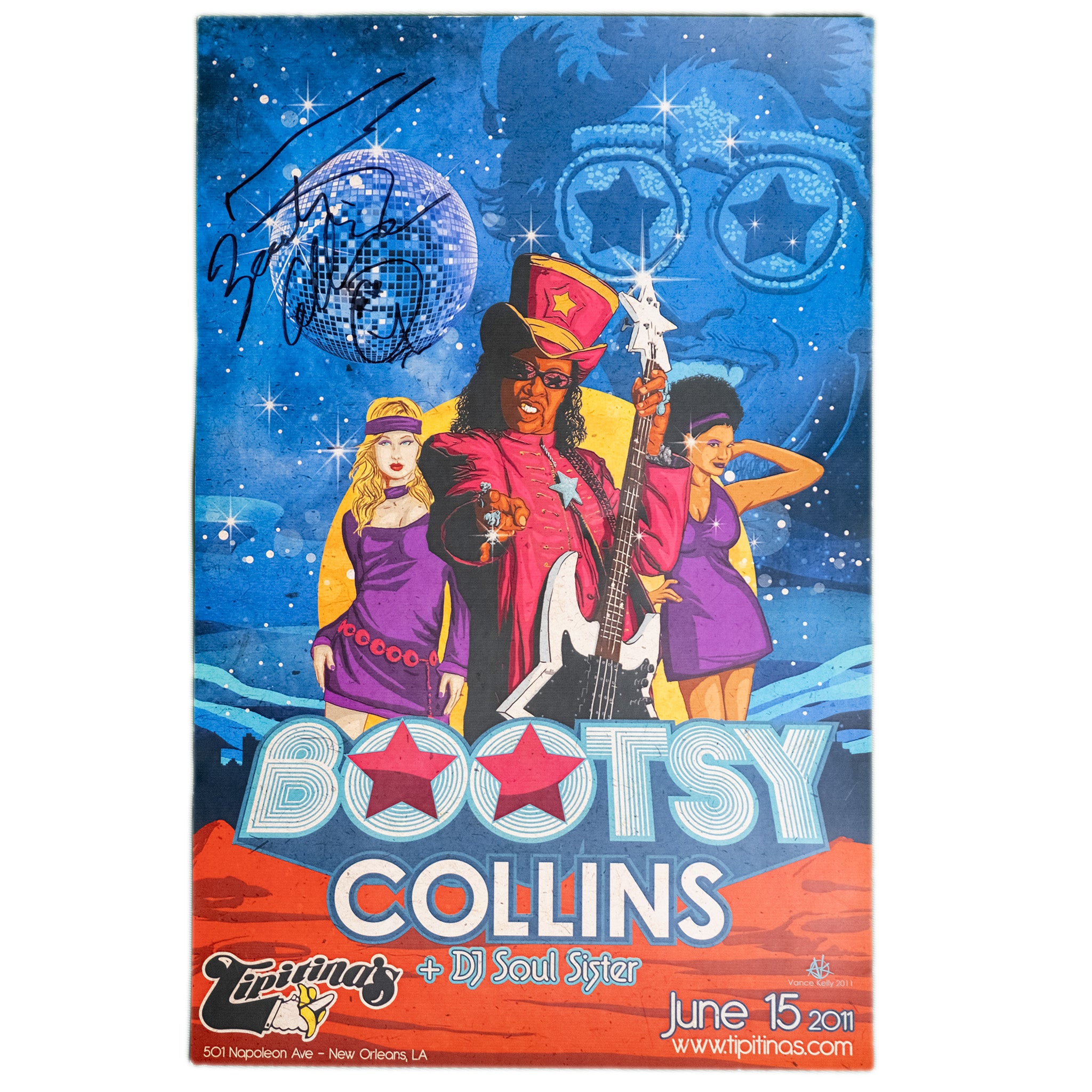 Bootsy Collins Auction: Live at Tipitina’s Poster (signed), 2011 – Wax ...