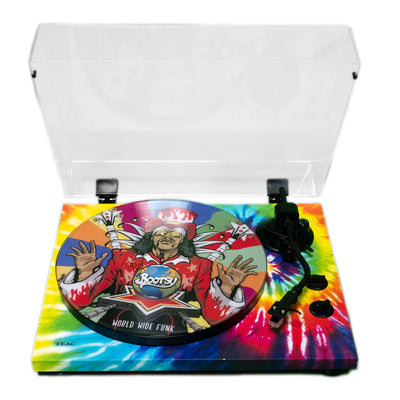 TEAC World Wide Funk tie-dye turntable (signed), 2017