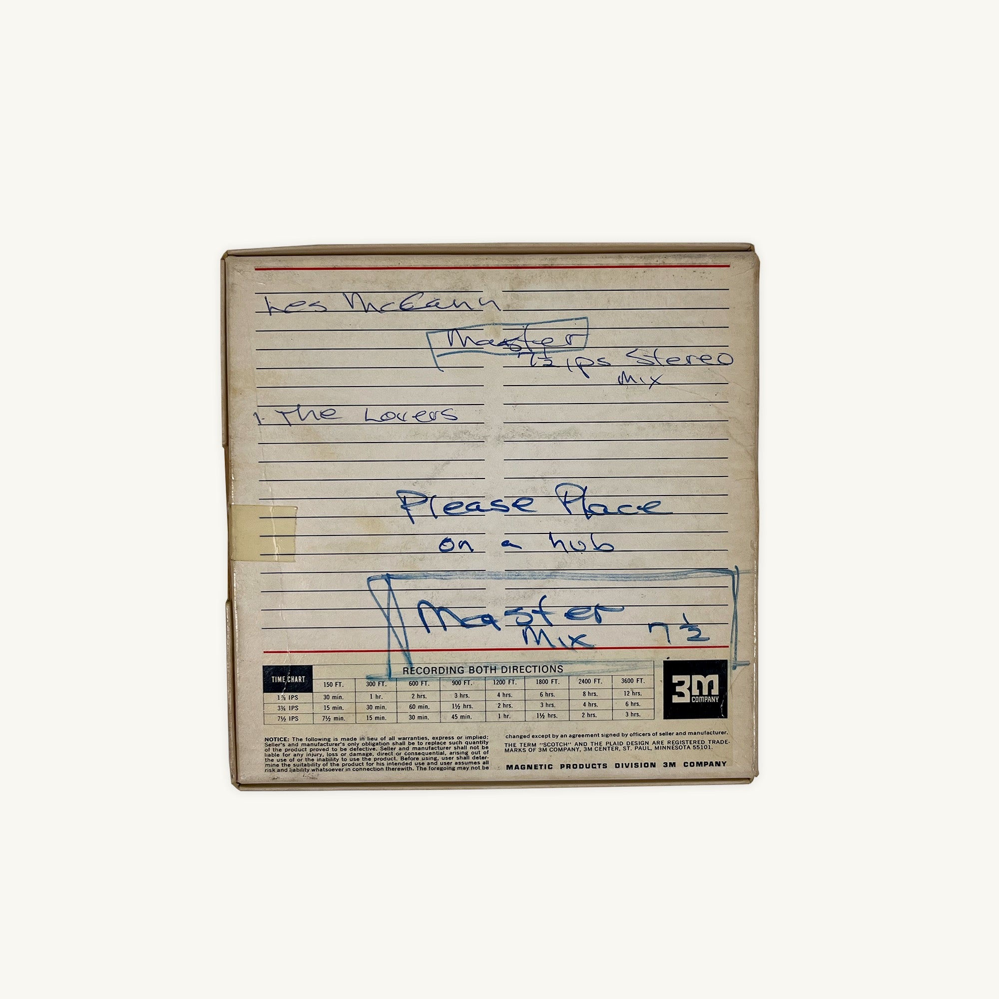 Les McCann - Master Studio Tape