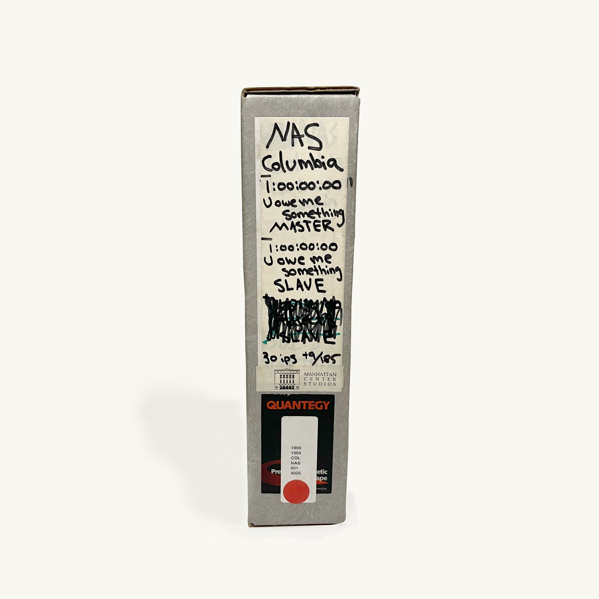 Nas feat. Ginuwine - “You Owe Me” Studio Master Package with Handwritten Lyrics