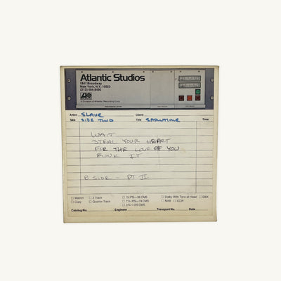 Slave “Showtime” Side Two Master Studio Tape