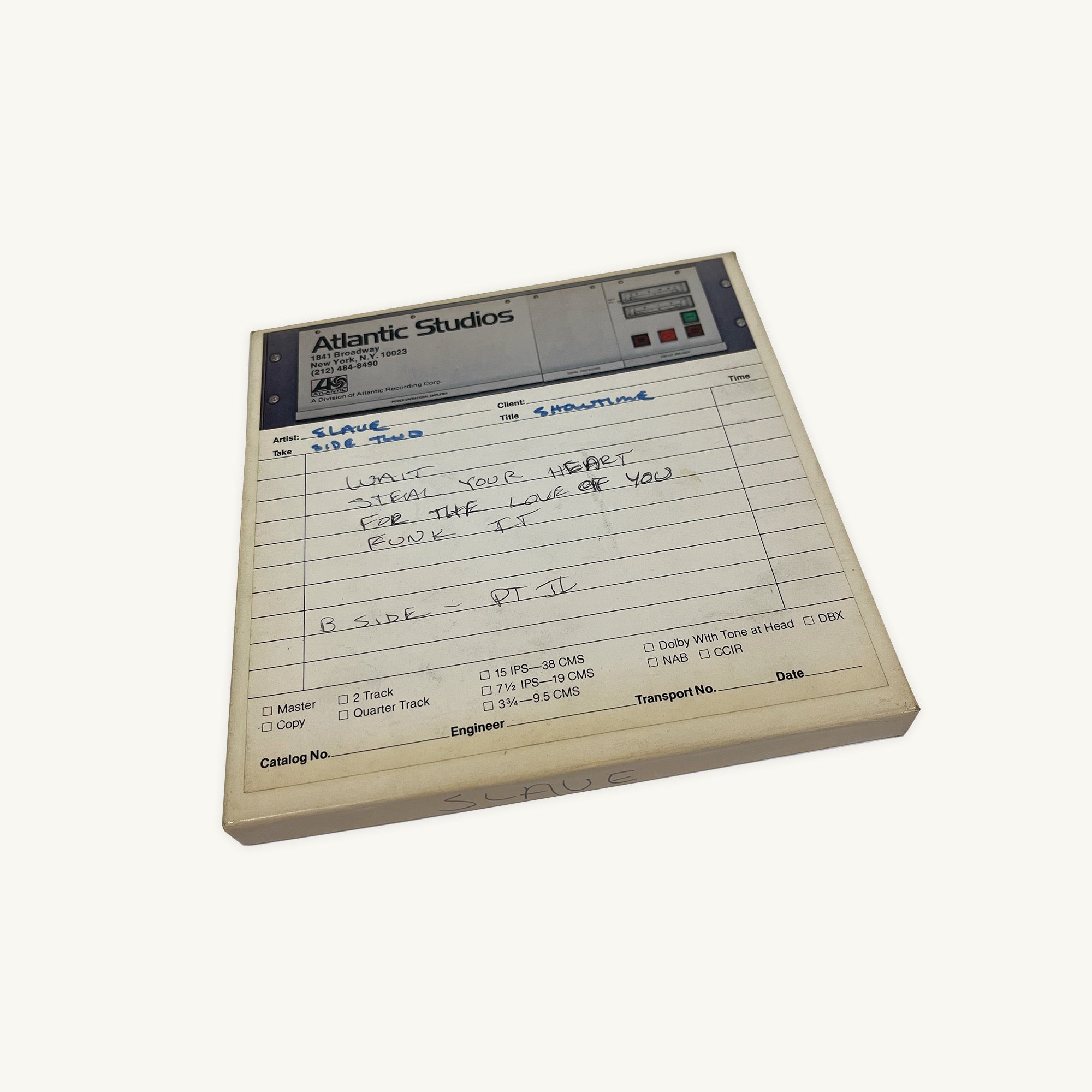 Slave “Showtime” Side Two Master Studio Tape