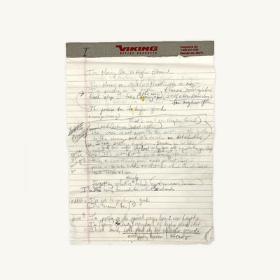 Missy Elliott - Handwritten Lyrics and Studio Notepad